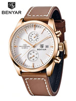 Benyar Insider Chronograph BY5187-M Quartz Leather Watch for Men